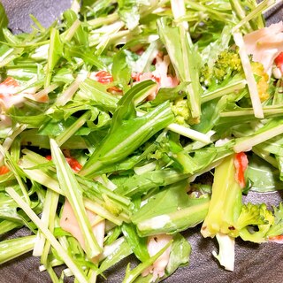 簡単★かにかまと水菜のマヨポンサラダ太郎